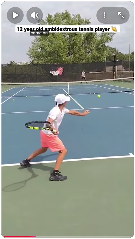 Ambidextrous tennis training